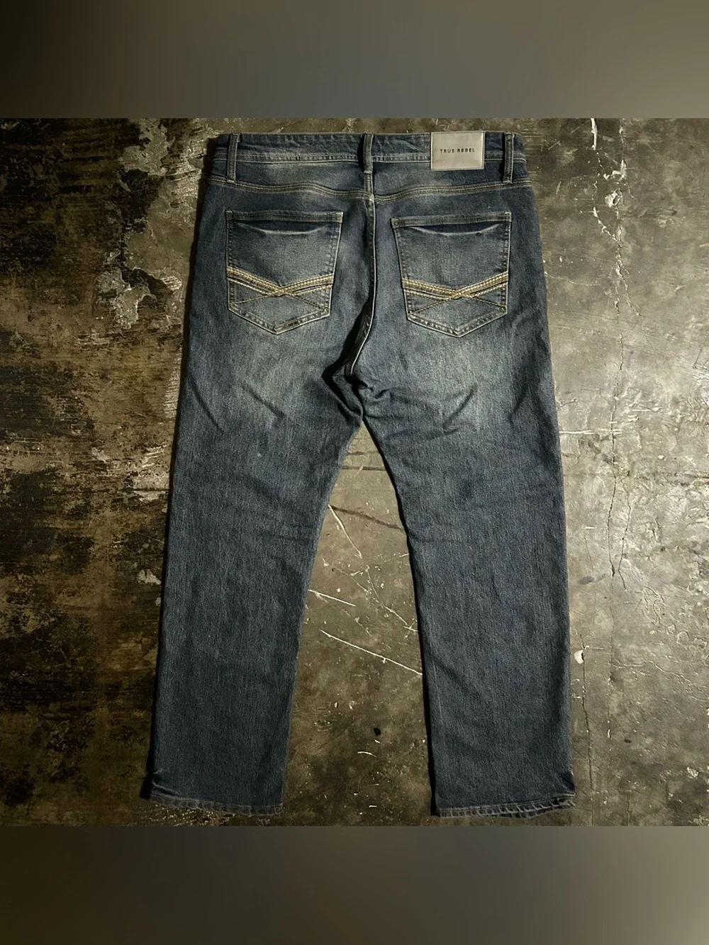 SIZE 34 True Rebel 805 Straight Fit Premium Denim Jeans